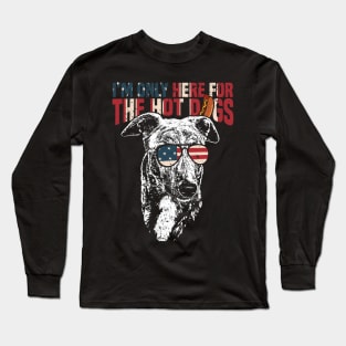 Greyhound Shirt Funny 4th of July Pup Tee Long Sleeve T-Shirt